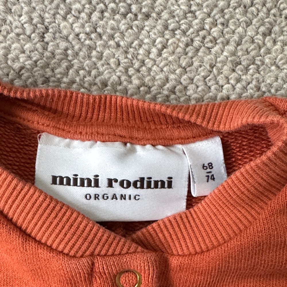 Mini Rodini Rust One Piece with Deer Patch - Picture 2 of 4